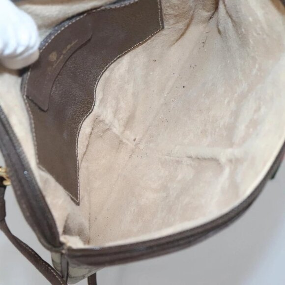 GUCCI GG Supreme Web Sherry Line Bag PVC Beige Gold 904 02 047 Auth - Picture 8 of 16